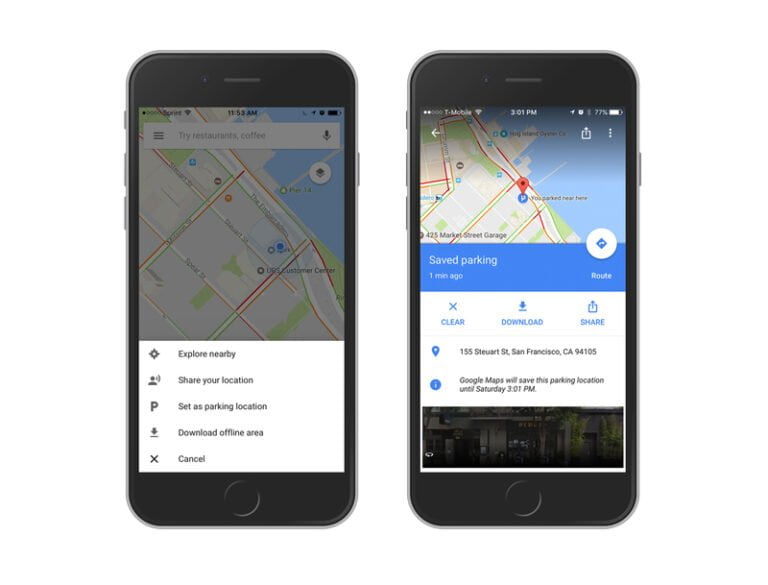 Google Maps Now Remember Where You Parked Your Car; Android & iOS