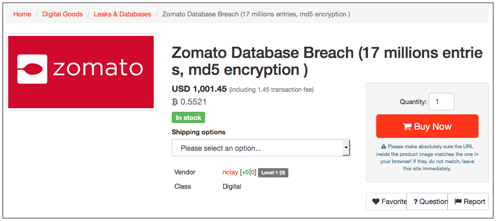 zomato hacked 17 million accounts sold on dark web 3