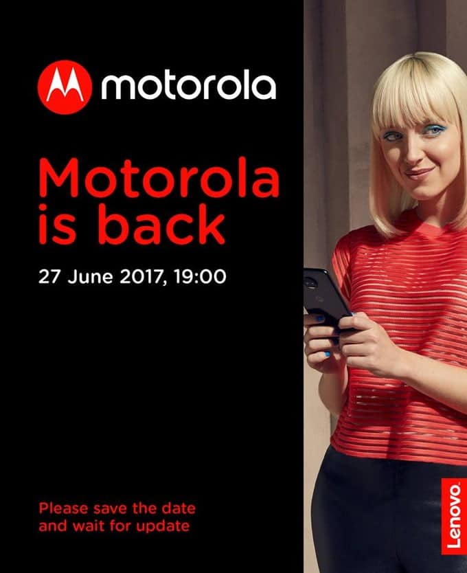 Motorola Sends Invite For June 27 Event, Moto Z2 Announcement?