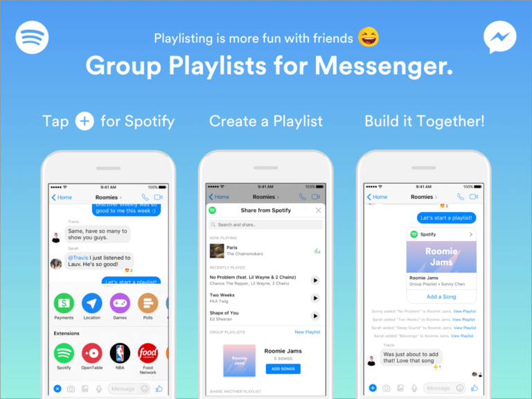 How To Create Spotify Group Playlist In Facebook Messenger