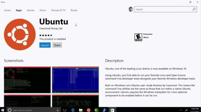 Ubuntu Is Now Available For Download On The Windows Store