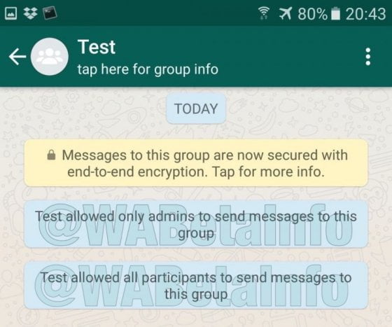 WhatsApp Restricted Groups