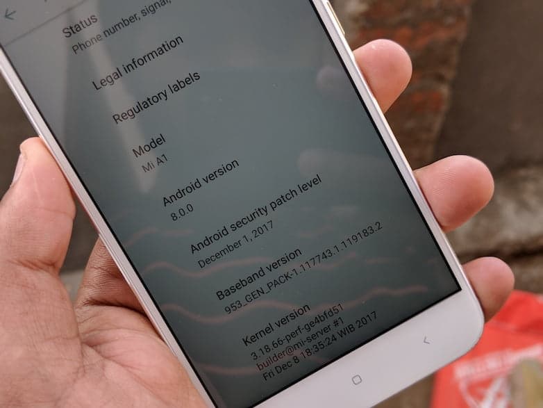 Xiaomi Mi A1 Oreo Update