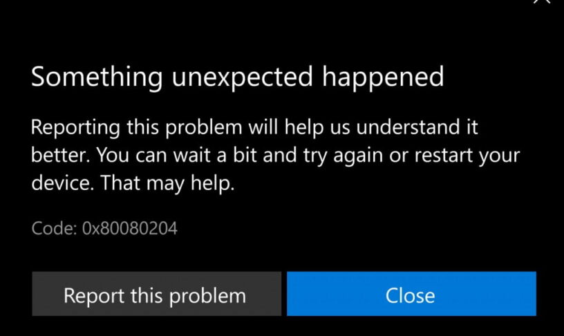 Microsoft Store Errors 1