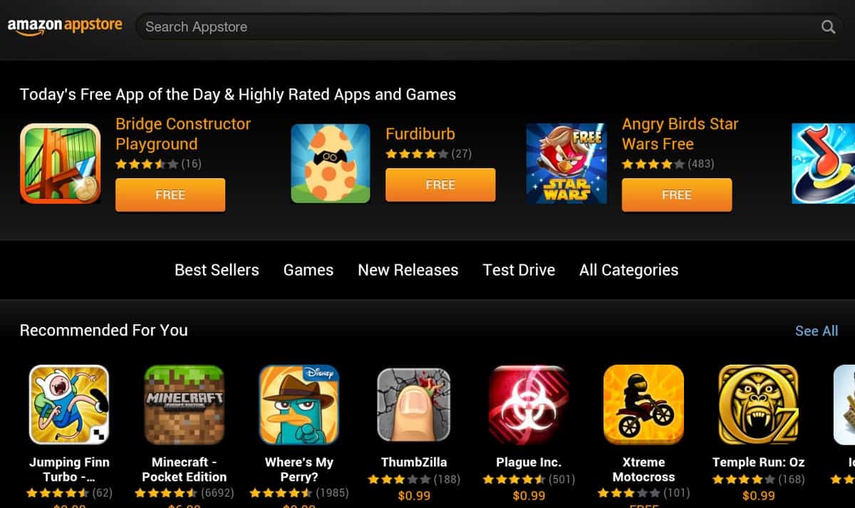 Amazon App store - "7 best Play store alternatives"