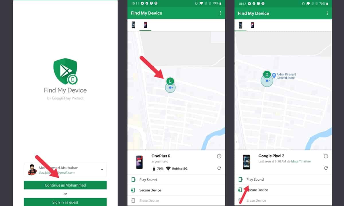Find My Device UI - "Lost Your Android Phone? Here's What You can Try to Retrieve it"