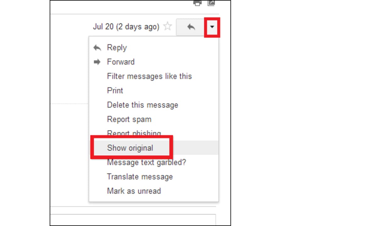 Gmail Show original- How To Trace An Email Back To Their Source IP Address
