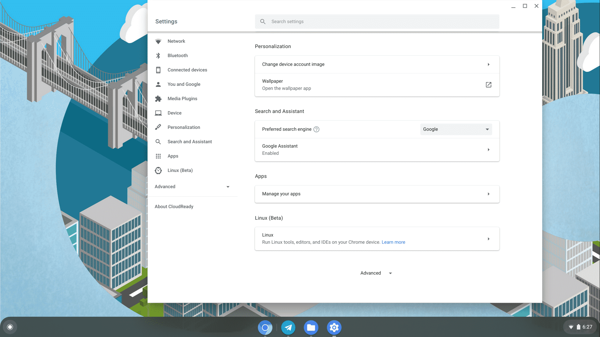Linux Beta Chromebook