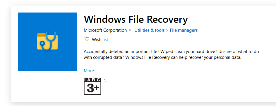 Recover Deleted Files Using Windows Files Recovery Tool